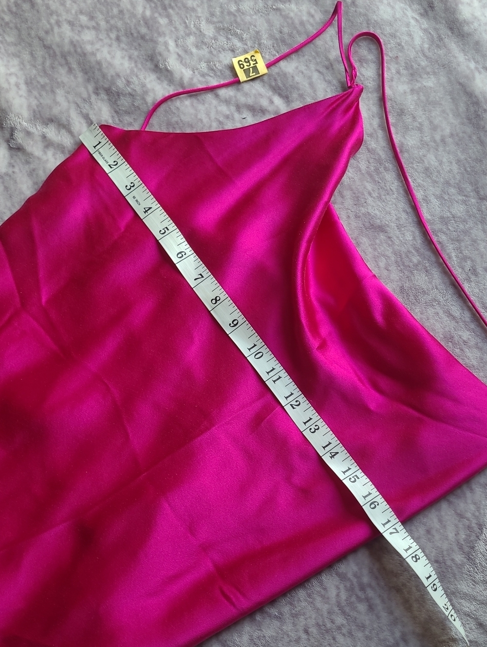 Alix NYX 100% Silk Quincy Midi Slip Dress Magenta Pink Drape Back Wmn Small Chic - Picture 14 of 16